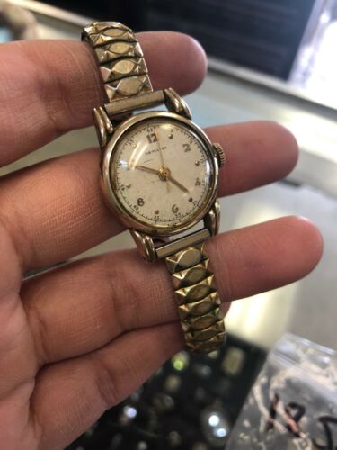 Vintage 18 Jewel 748 Hamilton 10k Gold Filled S W Case Wind Up