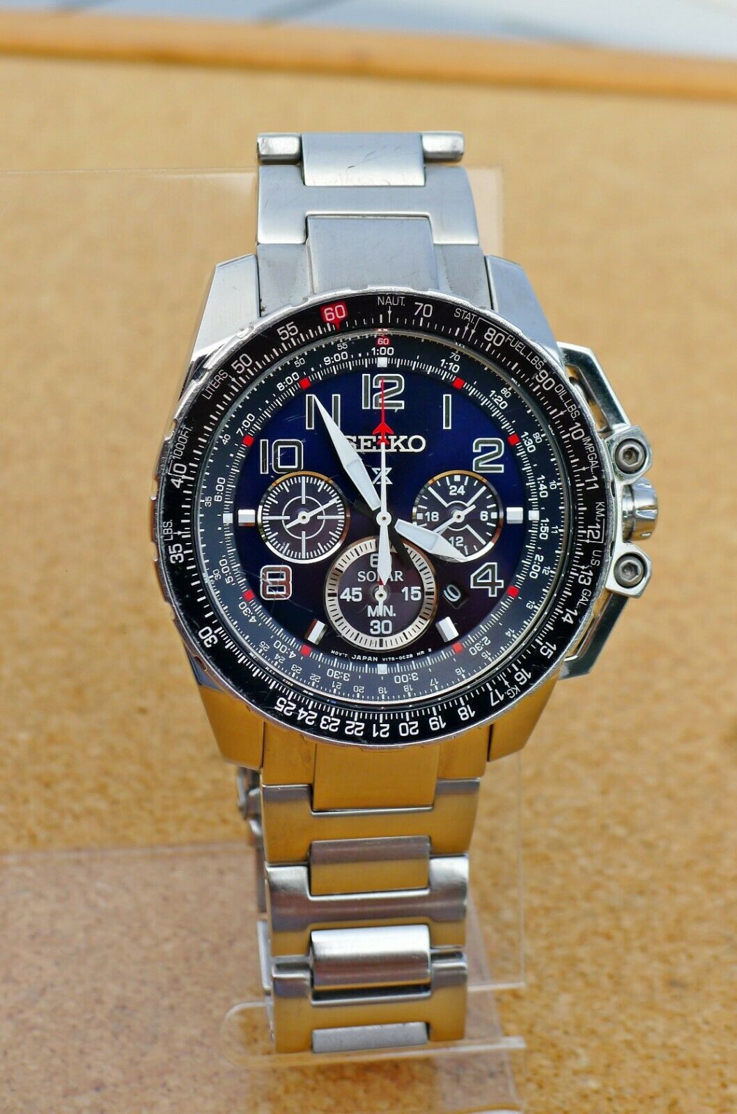 seiko prospex aviation solar chronograph