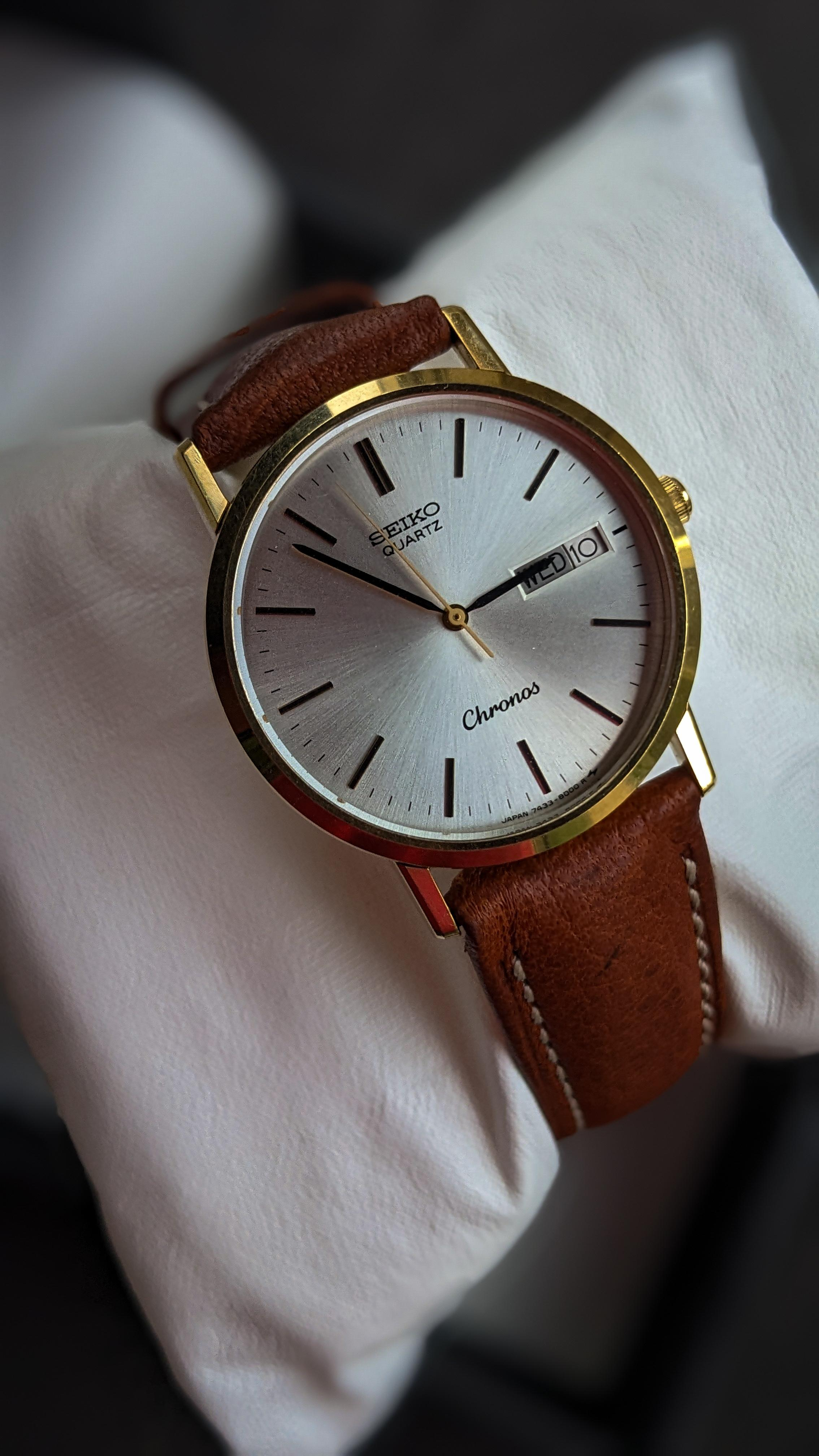 wts] Vintage Seiko Chronos 7433-8000 Watch Quartz JDM SGP 1989 in 