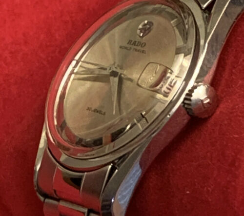 Vintage Rado World Travel Automatic Wristwatch 30 Jewels Swiss