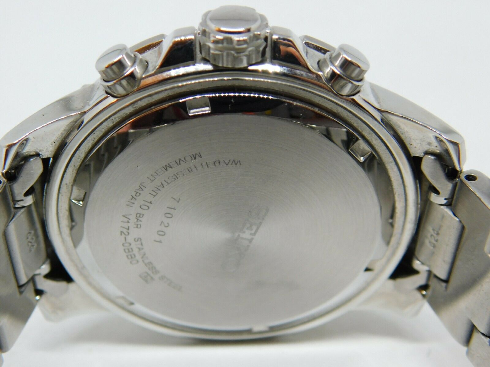 Seiko Solar V172-0BB0 Alarm Chronograph Quartz Analog Men