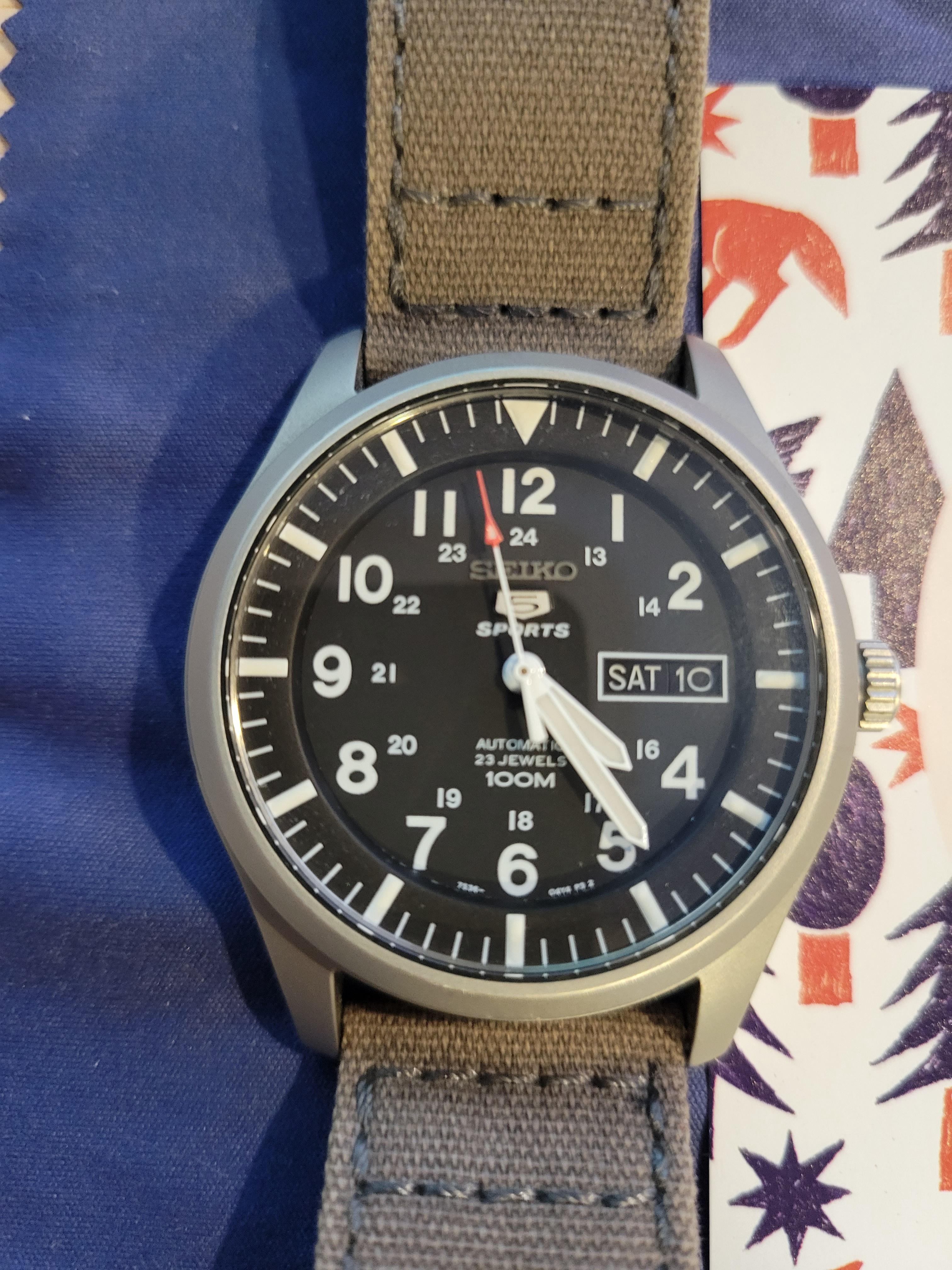 【美品】seiko 5 sports 7s36-03j0 SEIKO SEIKO5 Sports 7S36-03J0 Mens Watch Black Dial Good
