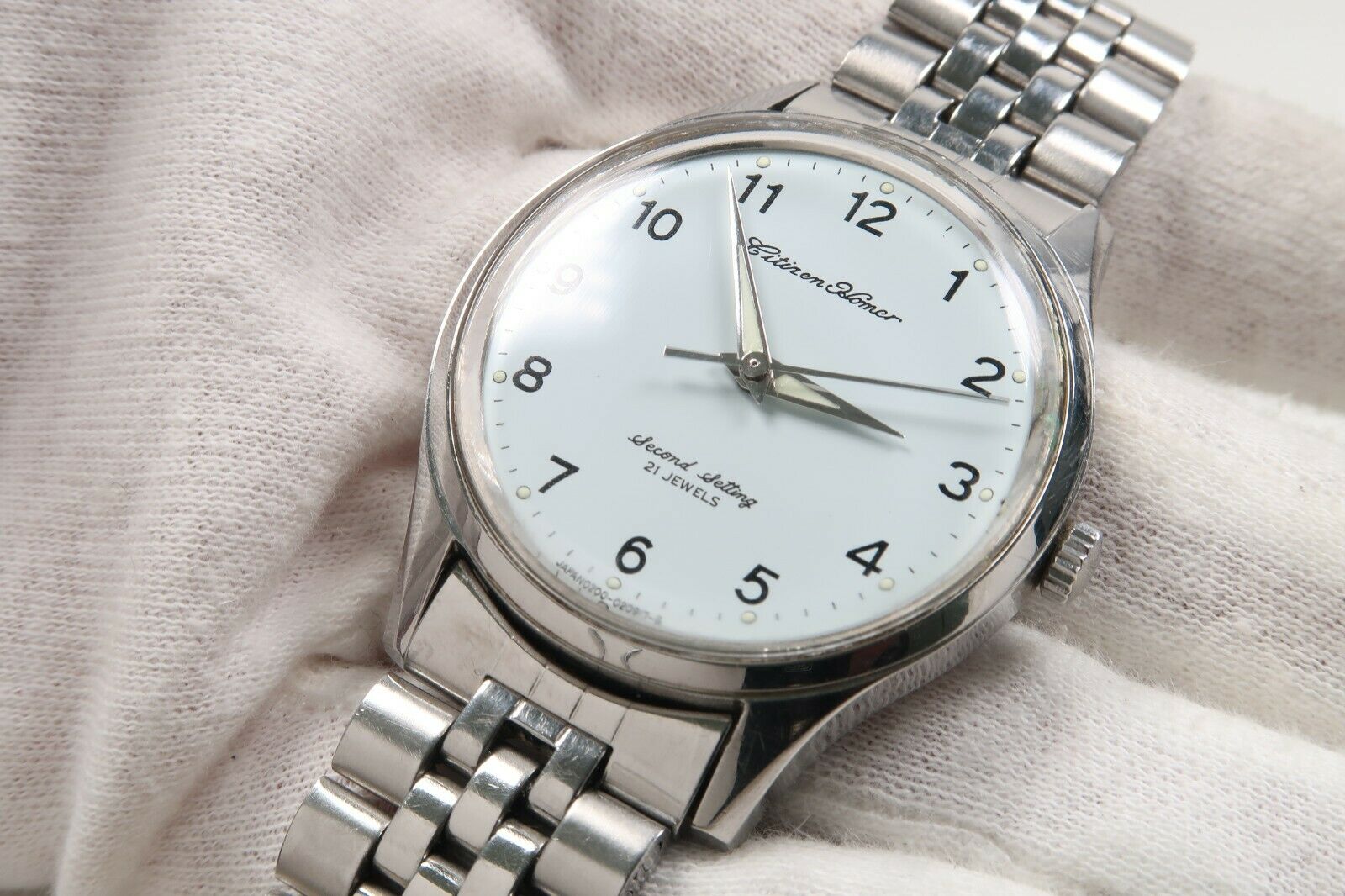 Vintage CITIZEN HOMER Second Setting Hand-Winding RARE Watch JAPAN 