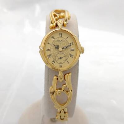 SEIKO 1428-5120 Ladies used watch quartz 3 needles gold