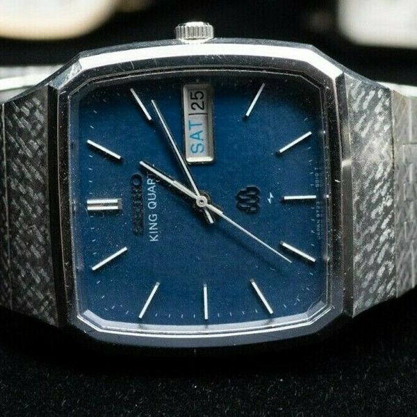 [亀戸精工舎製] SEIKO KING QUARTZ 腕時計 9723-5010 Seiko KING QUARTZ 9723-5010 tank. — Overall good condition. — DM