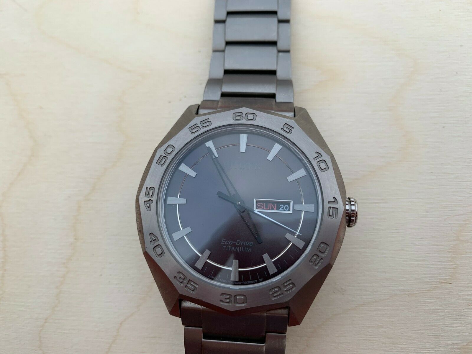 Citizen EcoDrive titanium watch AW0060-54H J800-R007068 