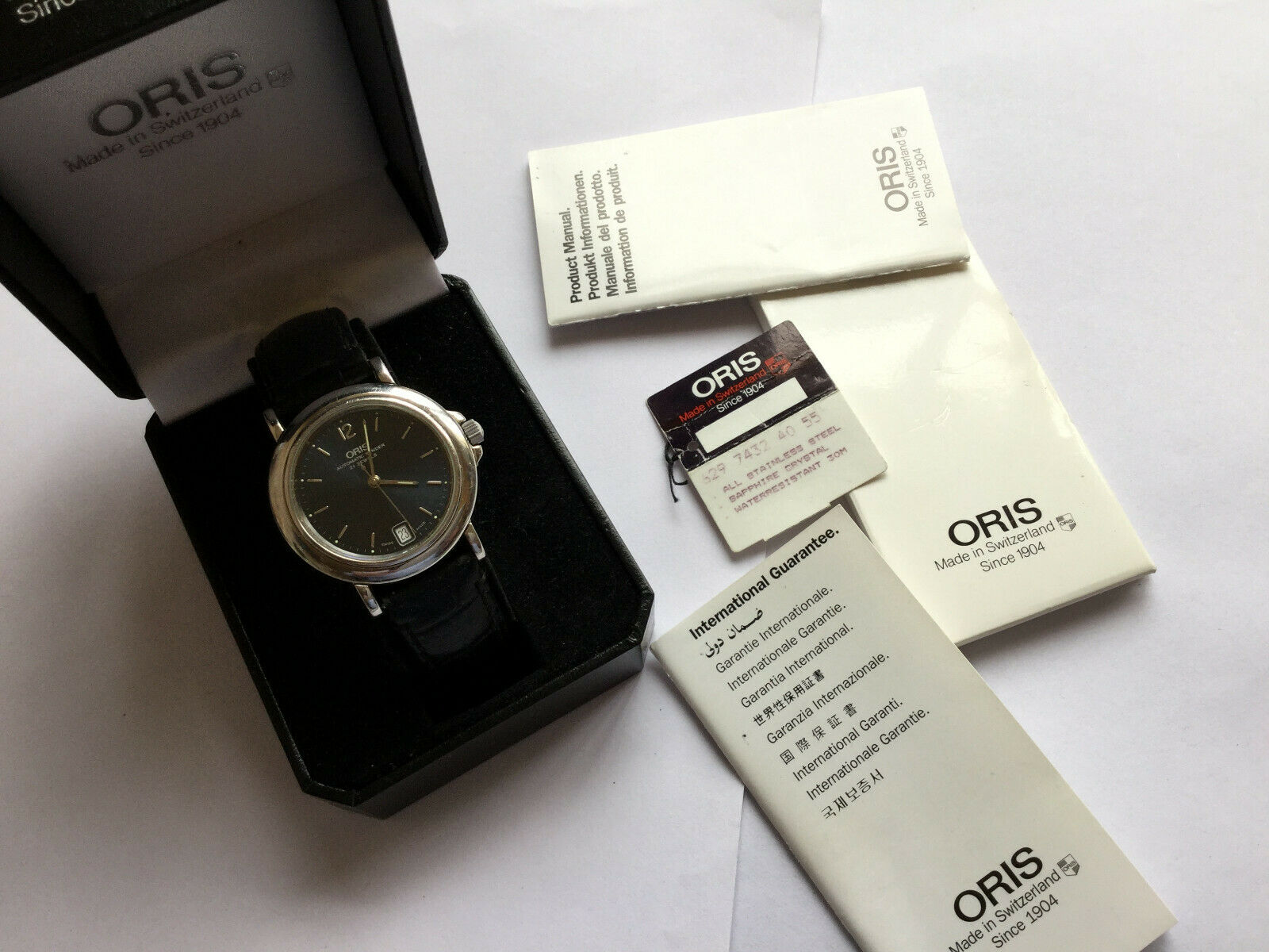 Vintage Oris Automatic Mans Watch Ref 7432 Box Papers