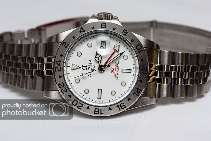 sold Alpha Explorer II GMT white dial like new 55 shipped WatchCharts Marketplace