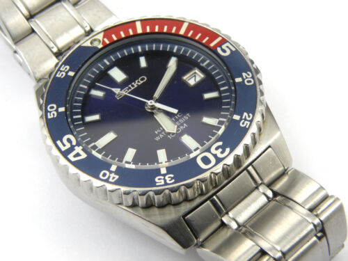 Men s Seiko 5M62 0A10 Pepsi Kinetic Diver s Watch 100m WatchCharts