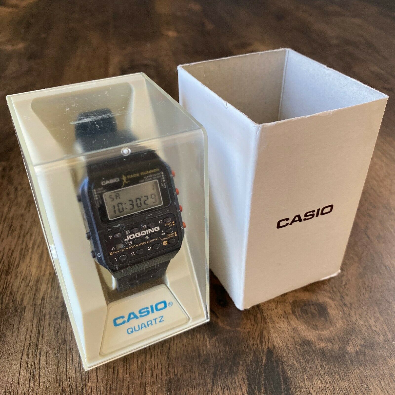 RARE Vintage 1981 Casio J-100 Pace Runner Jogging Calculator Watch