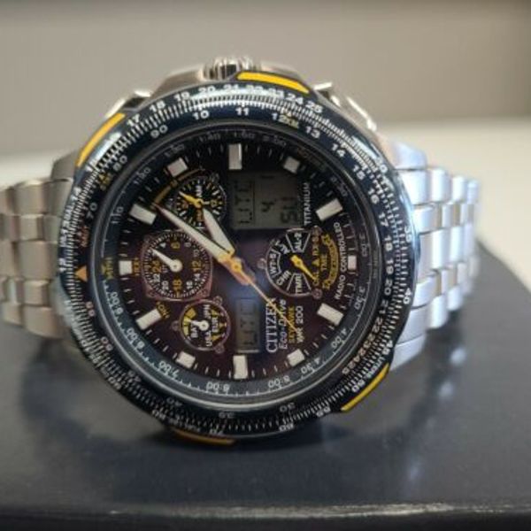 Citizen EcoDrive Skyhawk WR 200 Blue Angels JY005055L Unworn Watch