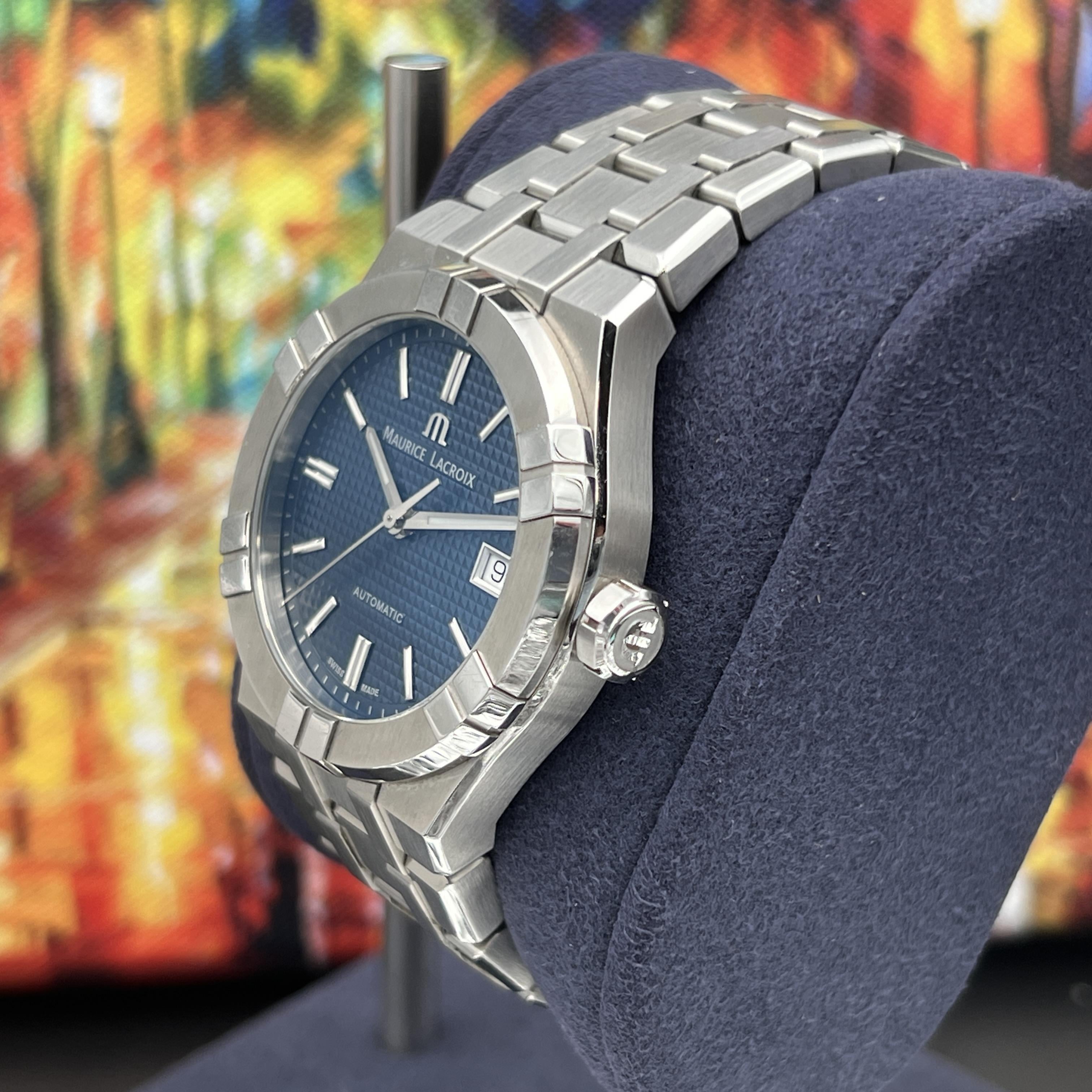 WTS Maurice Lacroix Aikon Blue Dial Automatic 41mm Box and Papers