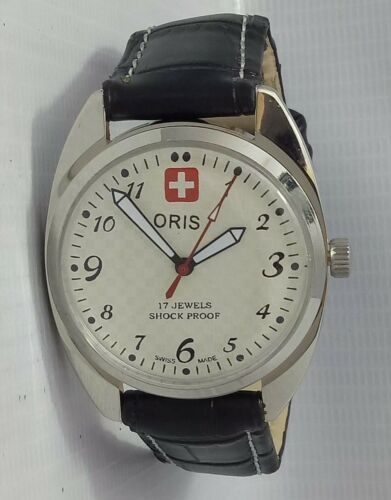 Vintage Oris Swiss Cross 17 Jewel Men s Watch Geometric Checker