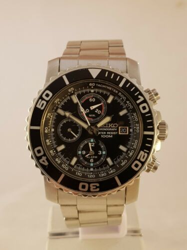 GENT'S SEIKO DAYTONA SNA225P1 7T62-0CV0 SPARES OR REPAIR BOXED