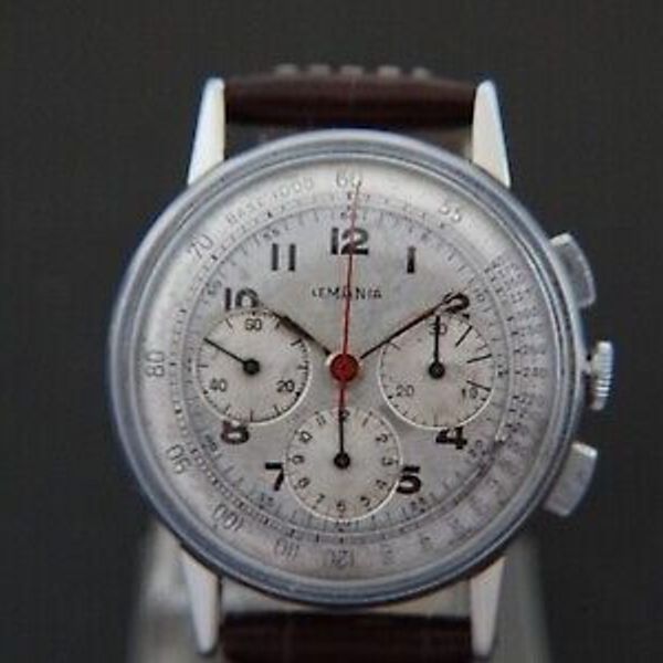 Cadran De Chronographe Original Pour Mouvement Lemania Caliber CH27 32.82 - Pièce D'occasion Pour Restauration