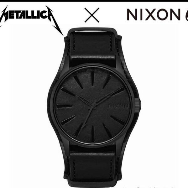 Nixon Metallica The Sentry Leather Black Album Analog Round Good