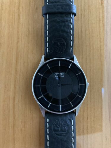 Citizen Eco-Drive Stiletto Sapphire Black Dial Mens Watch Extra