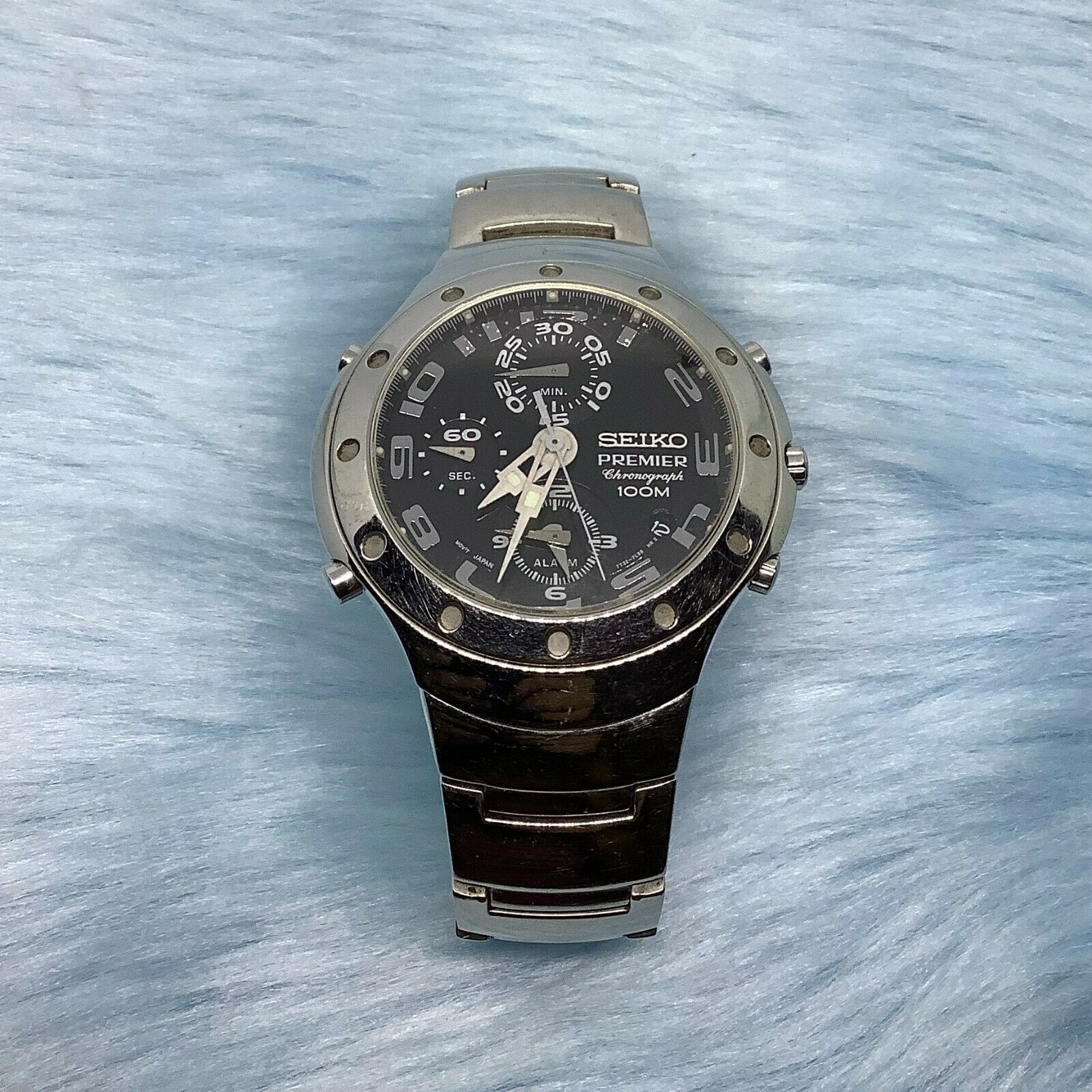 Seiko Premier Chronograph 7T32-7H80 Japan Quartz Movement Sapphire