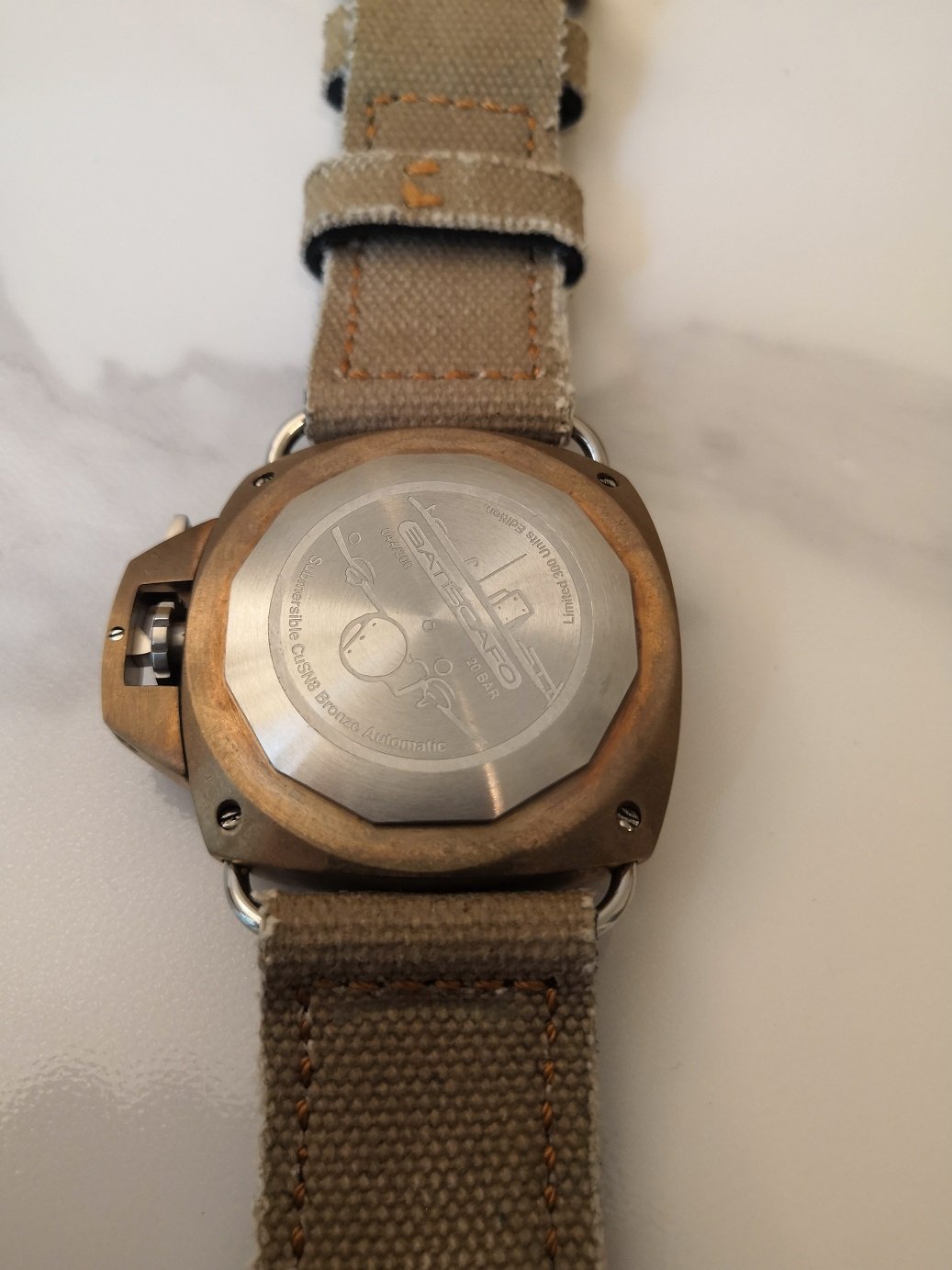 BATISCAFO - Bronze Vintage Military Diving Designer`s Watch