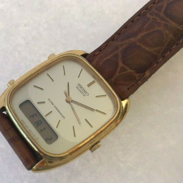 Vintage Seiko Quartz Alarm Chronograph mens watch, H4495109 WatchCharts