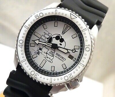 Seiko Ceramic White Snoopy Joe Cool Automatic Scuba Diver Date