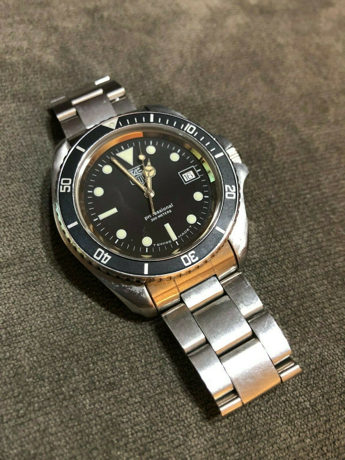 Vintage TAG Heuer 1000 Series Diver 980.006N 200m Dive Watch