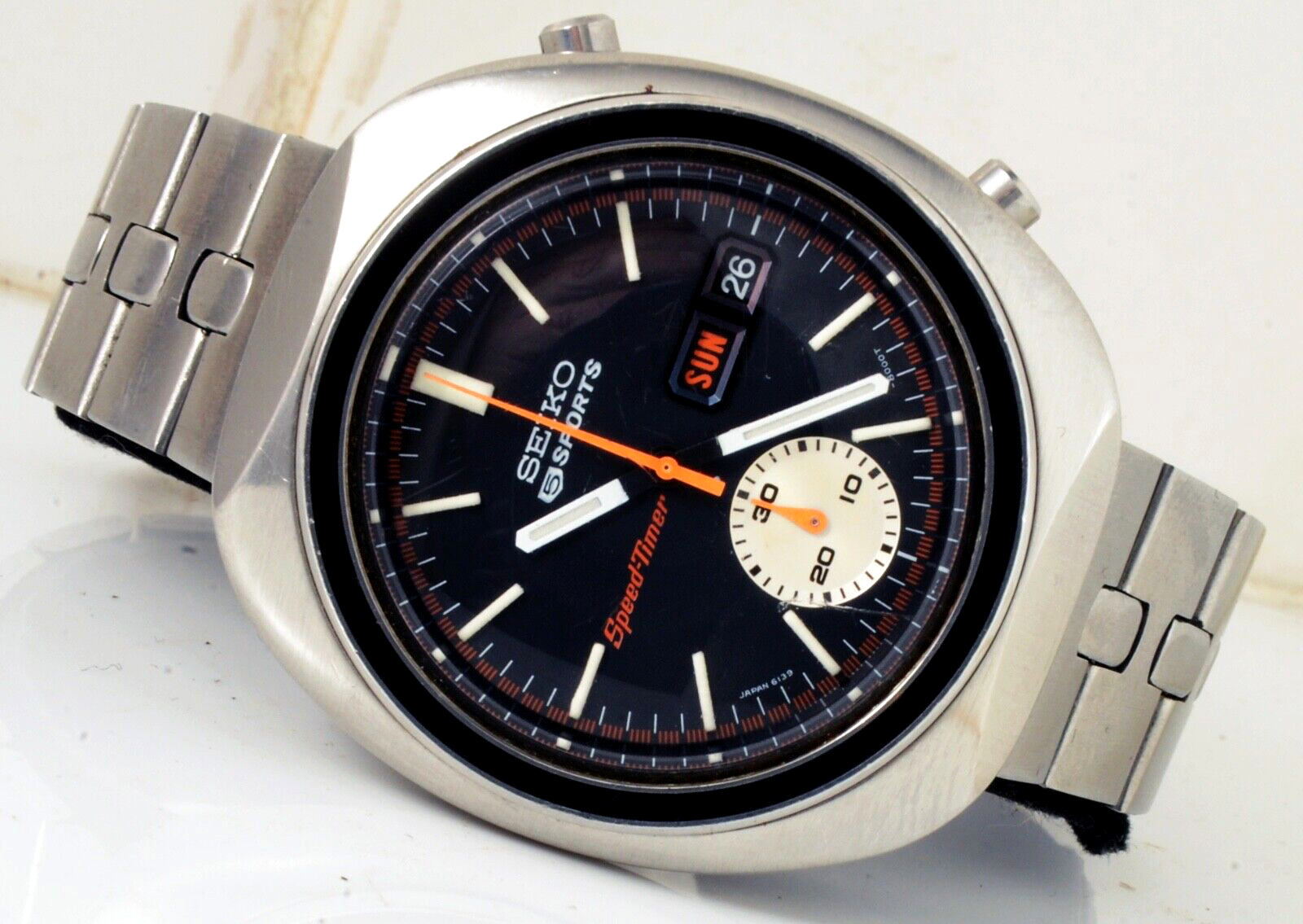 SEIKO speedtimer スピードタイマー　6139-8001 稼働品 Seiko 5 sports automatic watch 6139-8001 speed-timer / case no