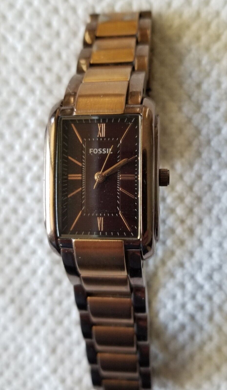Fossil Copper Tone Stainless Steel Watch ES-3007 5.75\
