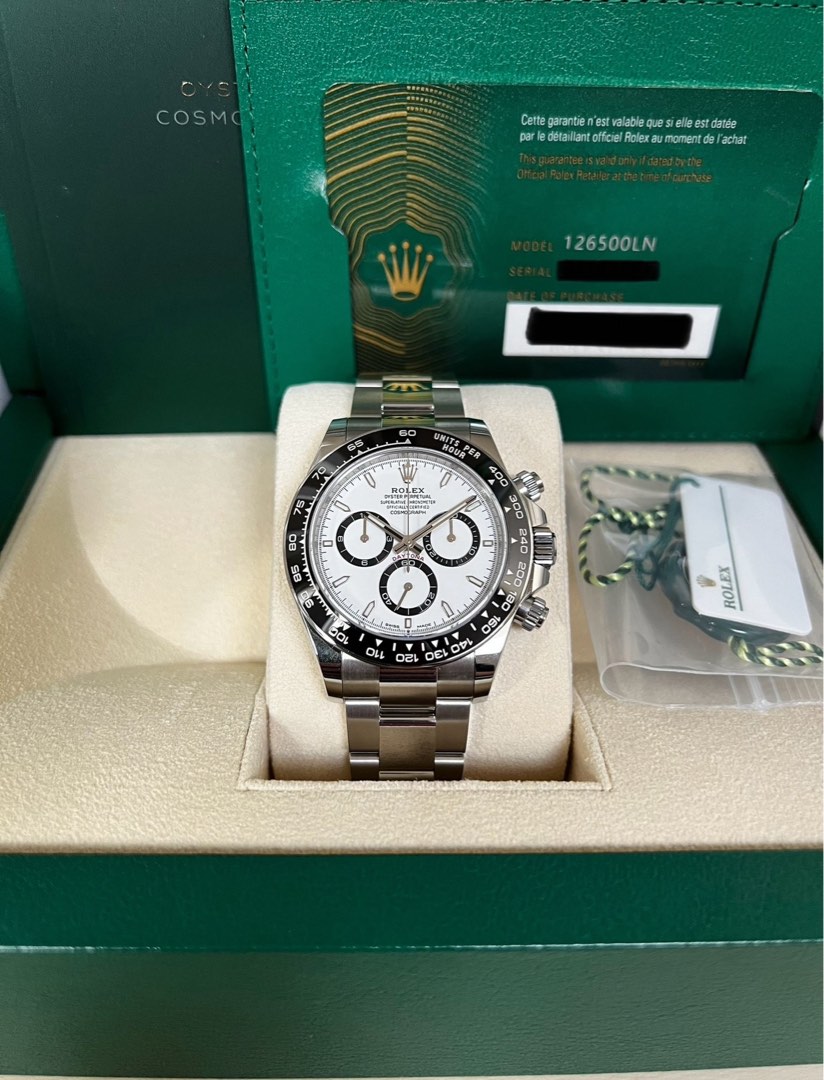 02 2024 Rolex Daytona 126500 White New Panda Full Set New