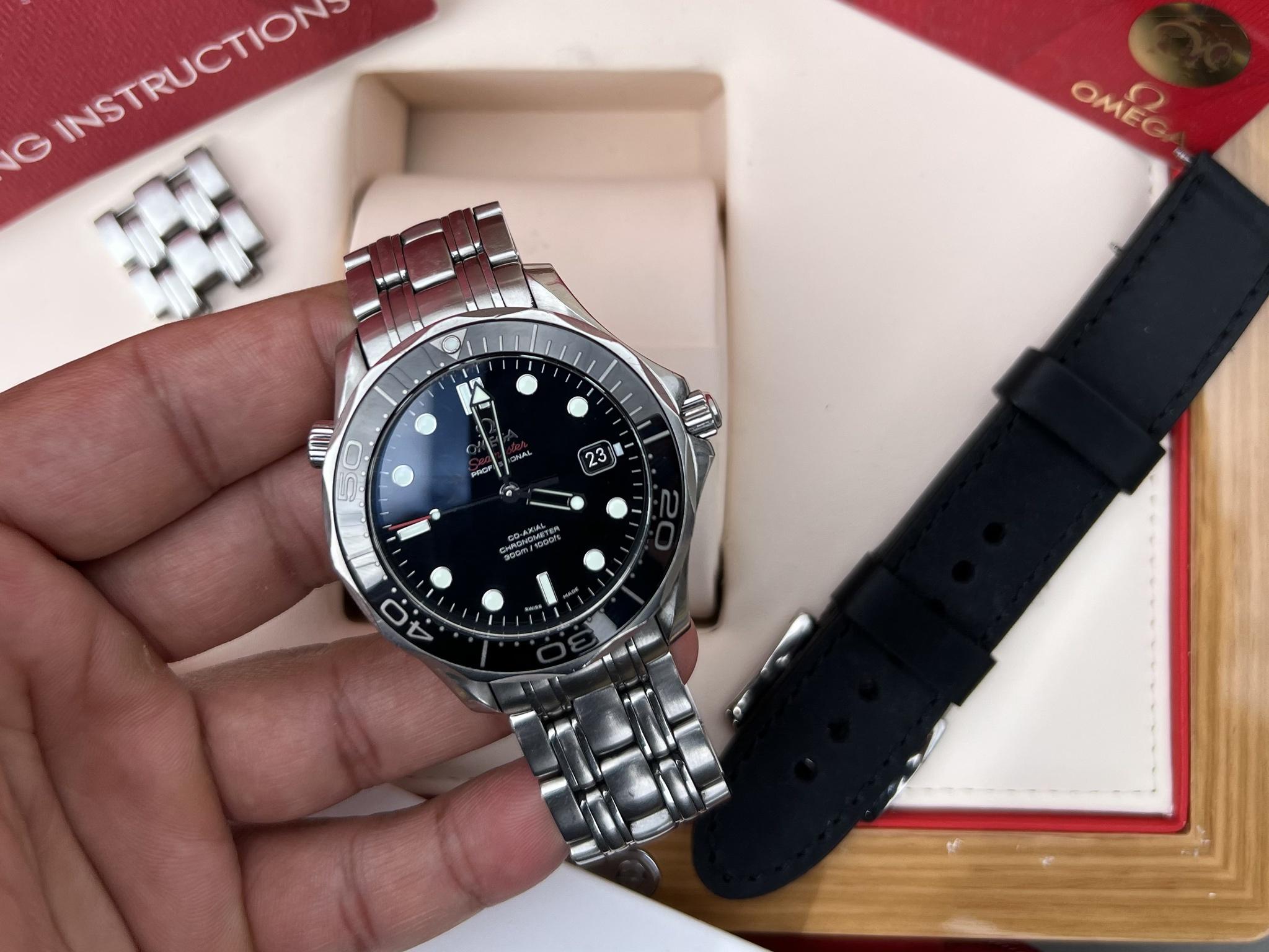 WTS Beautiful Omega Seamaster Co Axial No Wave Black Ref. 212.30