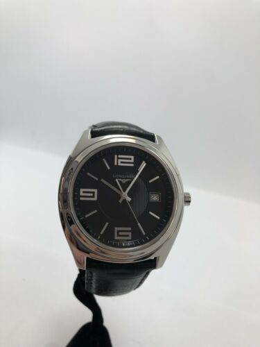 Longines Lungomare Conquest L3.632.4 Black Dial Black Leather