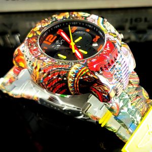 Invicta Men's 52mm Pro Diver Aqua Hydro Plated Graffiti Multicolor