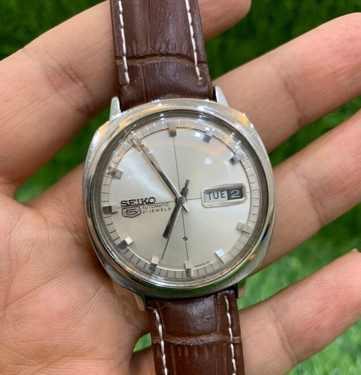 VINTAGE SEIKO 5 AUTOMATIC WATCH 21 J 6119-6003 MINT 1960'S W/BOX