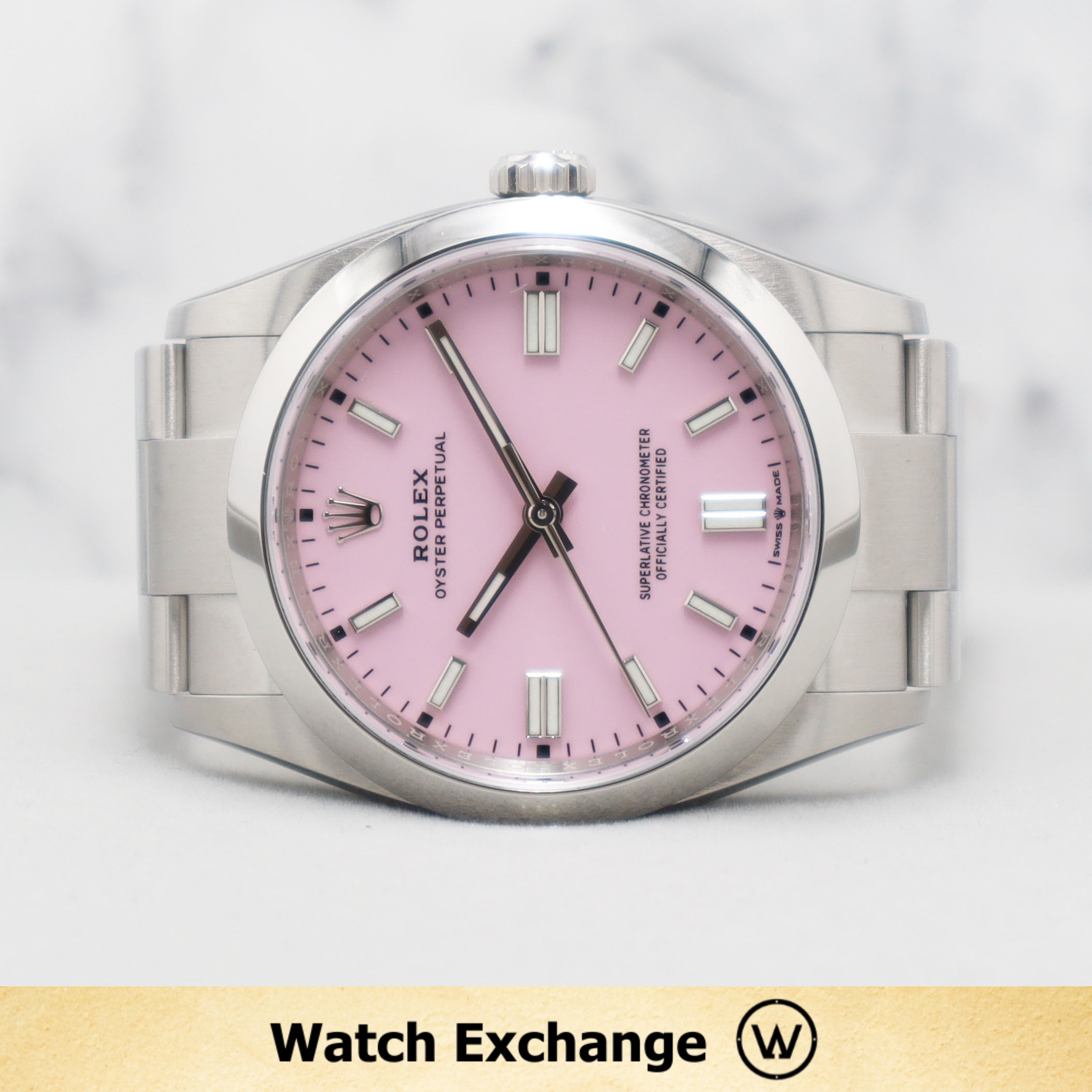 New Aug 2023 Rolex Oyster Perpetual Oyster 126000 Candy Pink Dial