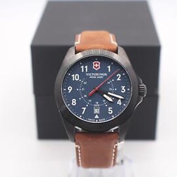 Victorinox Swiss Army Heritage Brown Leather Band Men's Quartz