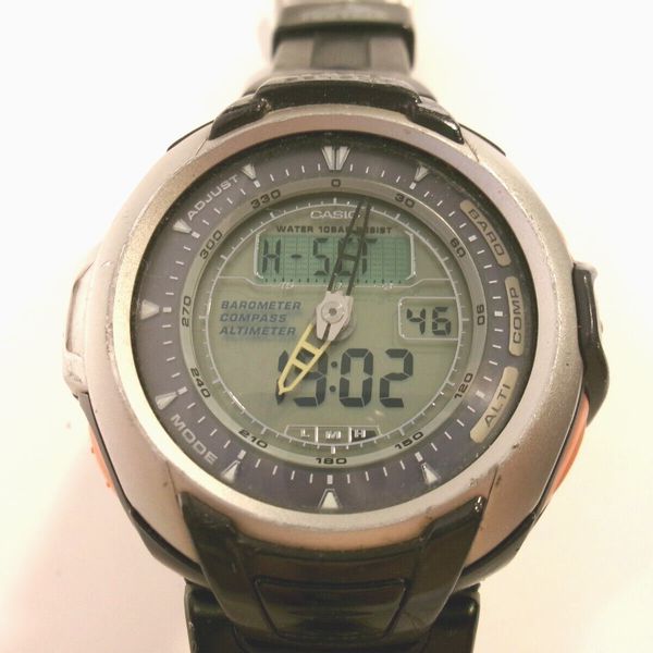 Casio Protrek PRG-60J. New rechargeable battery installed. Pre-owned ...