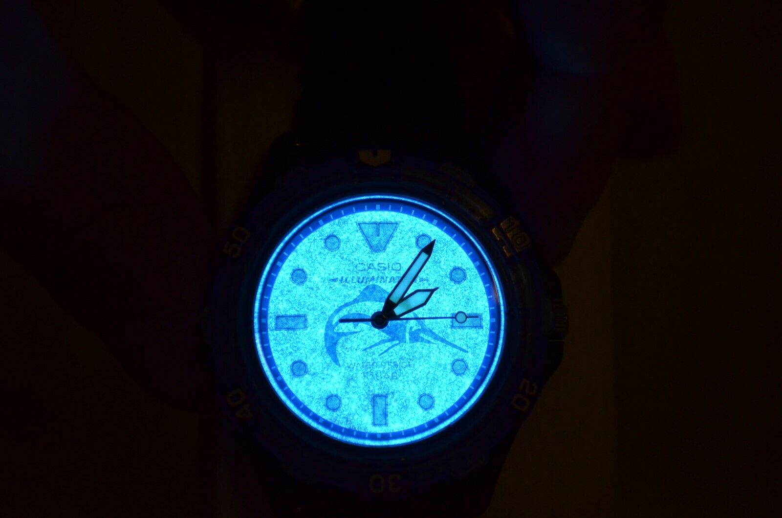CASIO ESP-300 ILLUMINATOR MARLIN DIVE WATCH 100M TRANSLUCENT JDM 