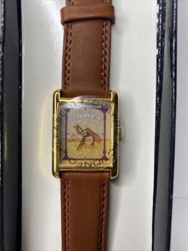 Vintage Camel Cigarettes Sweda Unisex Watch Brown Leather Great Condition