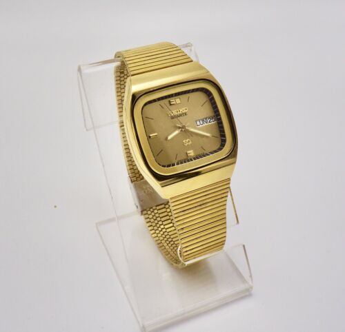 1980 Seiko TV Quartz 8223-5080 Vintage Watch NOS Gold Plated Case