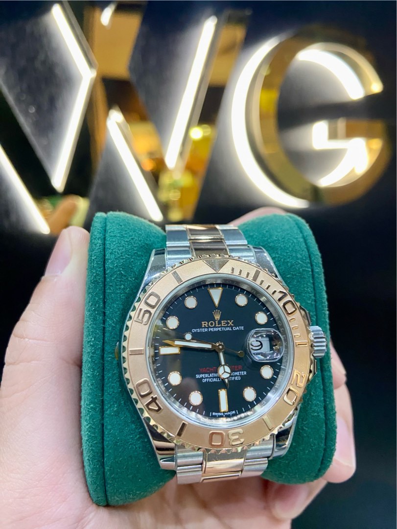 2018 Rolex Yacht Master Two Tone Rosegold Black 116621