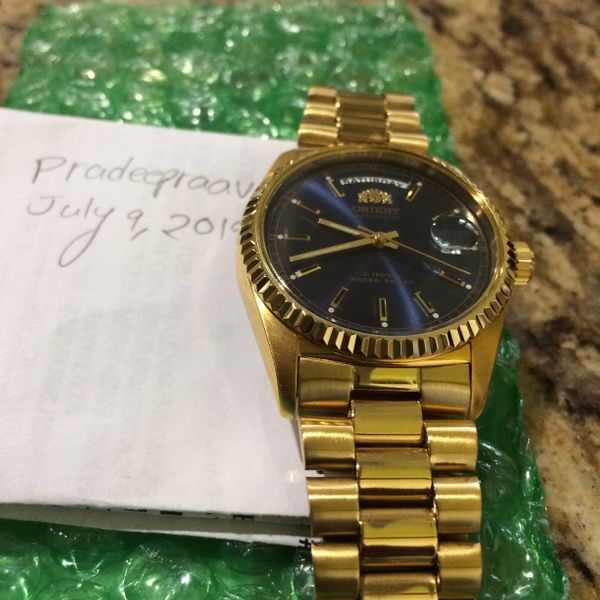 philip mercier watch 18k gold electroplated