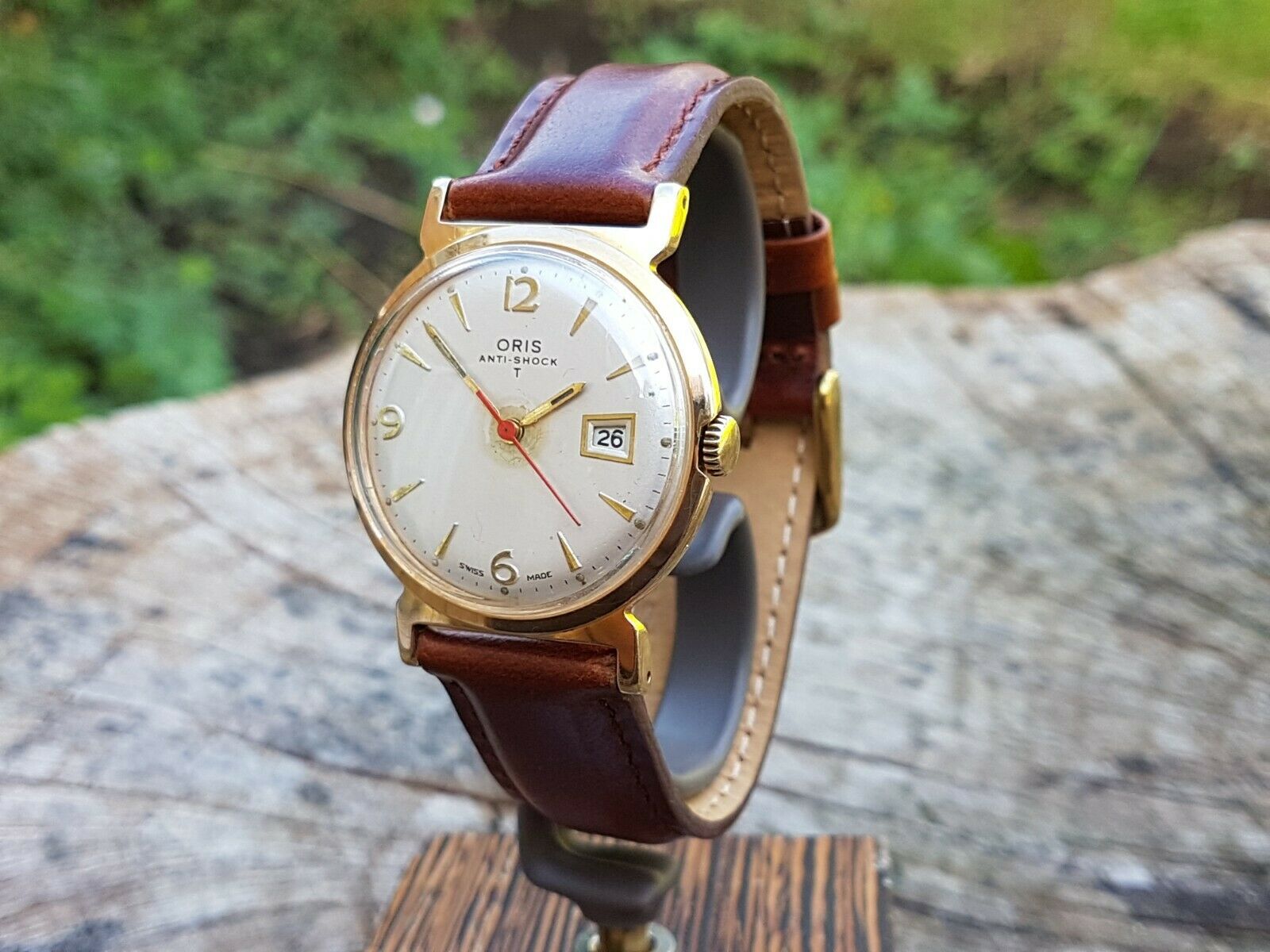 Vintage Watch Oris Anti Shock T 1960s Manual Wind Gold Plated Cal