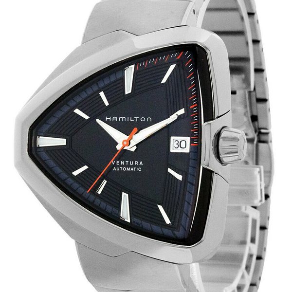 Hamilton Ventura Elvis80 Black Dial 42.5mm Stainless Steel Men's Watch ...