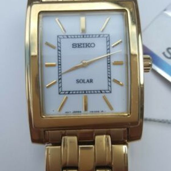 SEIKO Men's Solar Powered PVD Gold Plated Watch V115 0AC0 | WatchCharts