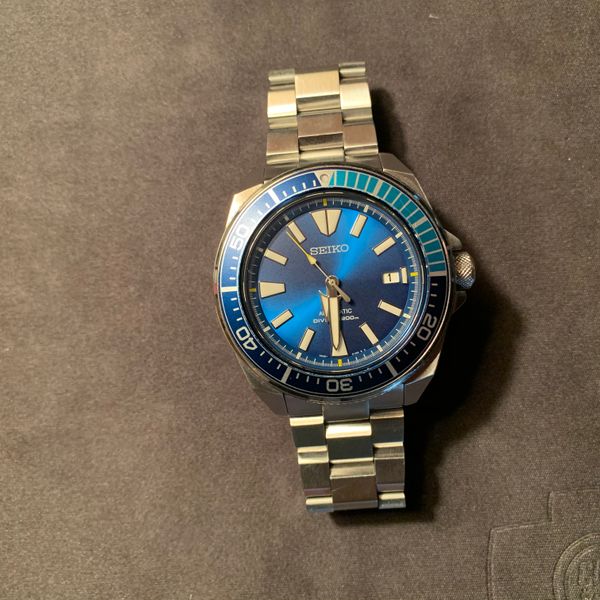 Seiko SRPB09 Blue Lagoon Samurai, Sapphire Crystal, Strapcode Hexad Bracelet WatchCharts