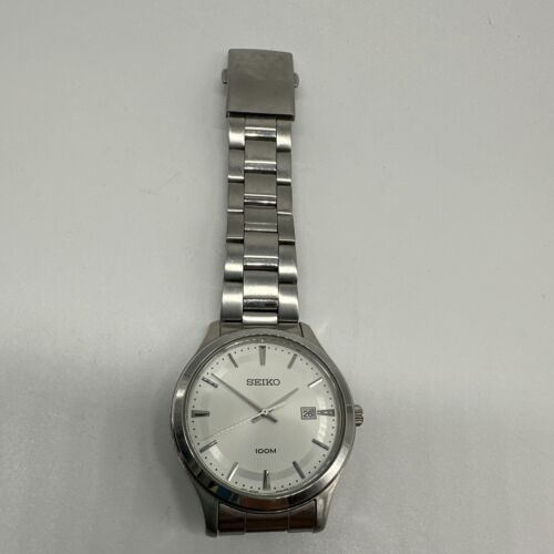 Seiko 100M Stainless Steel Watch. Water Resistant 10 Bar Parts