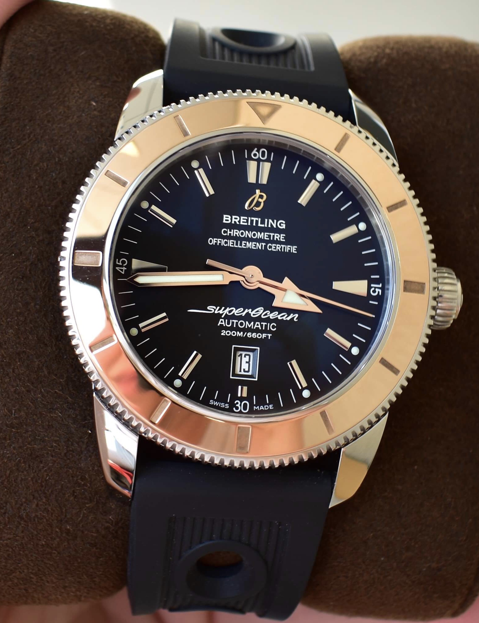 breitling superocean heritage 46 rose gold