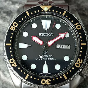 VINTAGE SEIKO DIVER 6309-7290 BLACK PADI MOD SLIM TURTLE