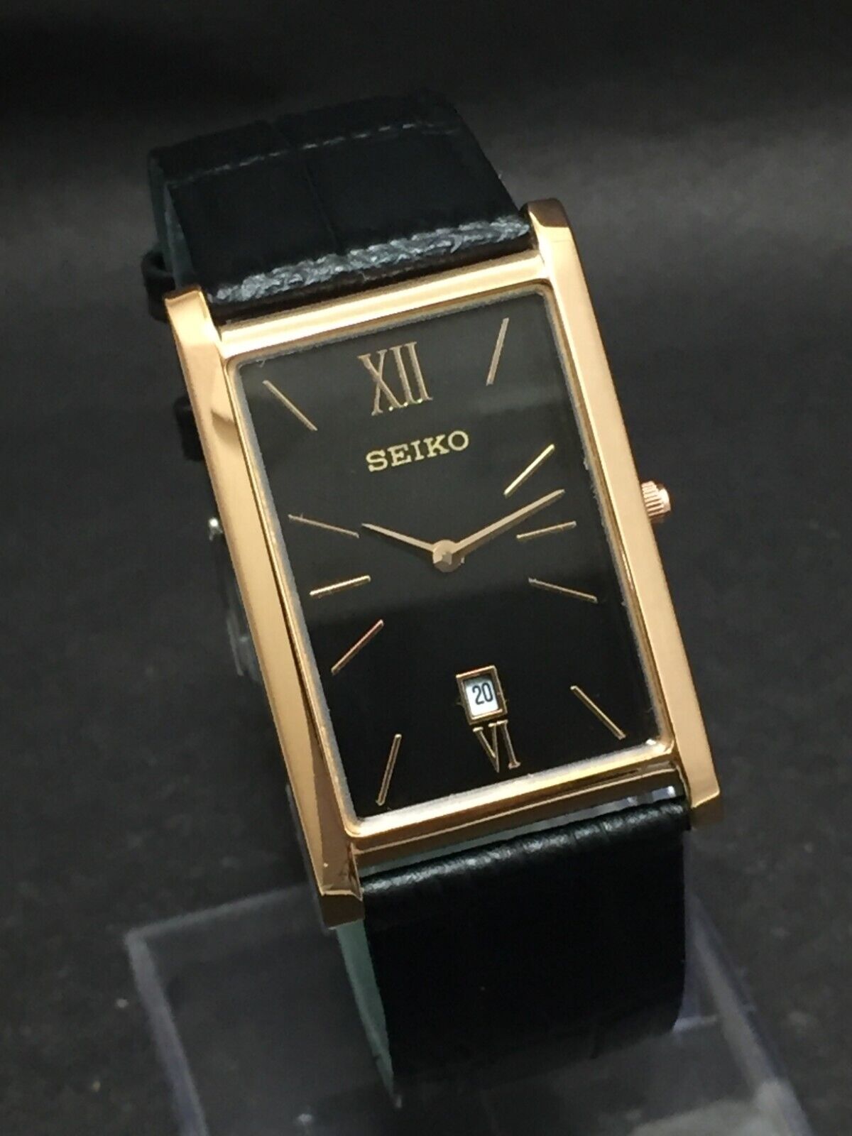 Seiko rectangular men's discount watch