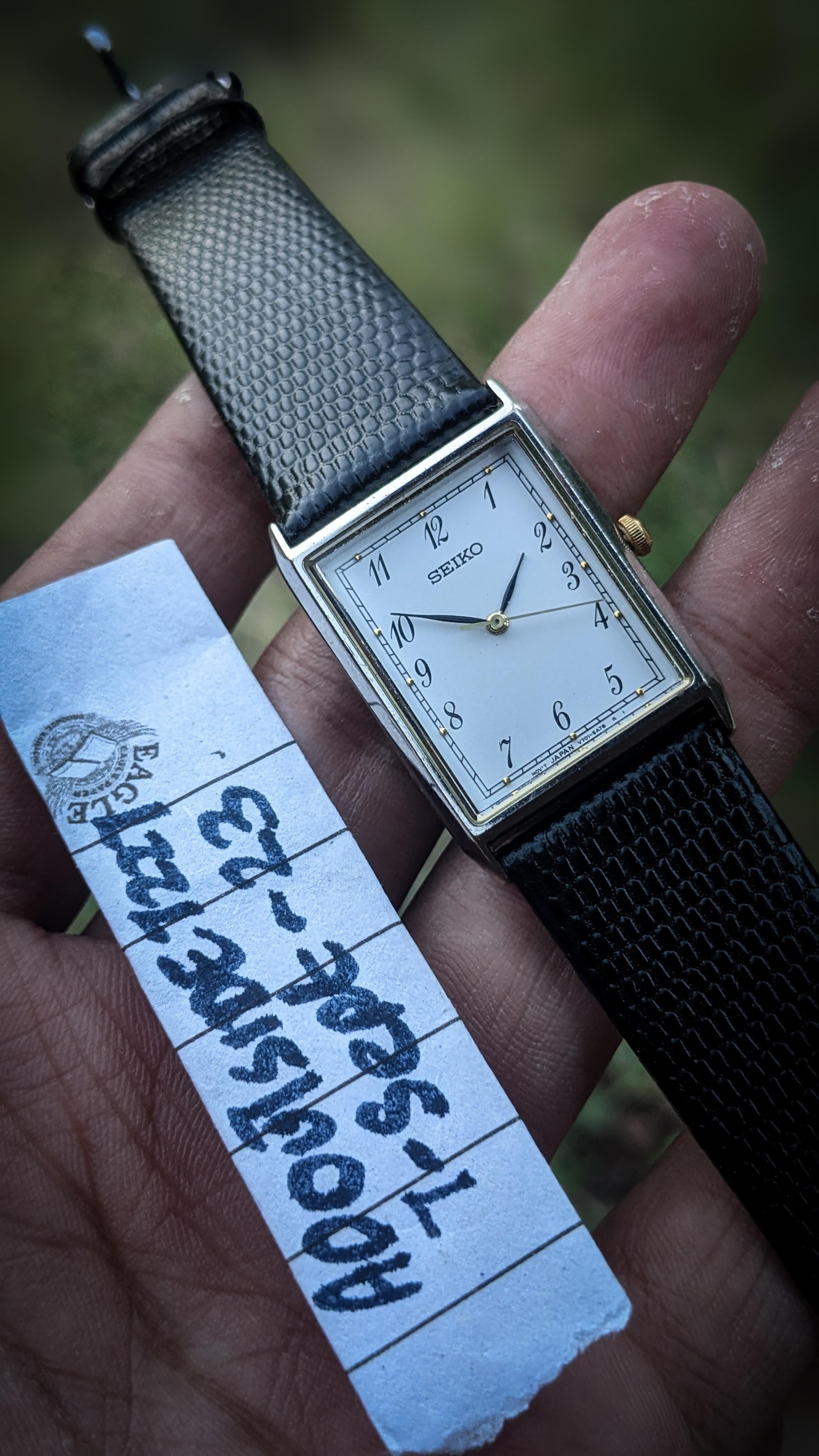WTS] Rarest Seiko Tank style Vintage Dress Watch v701-5e20